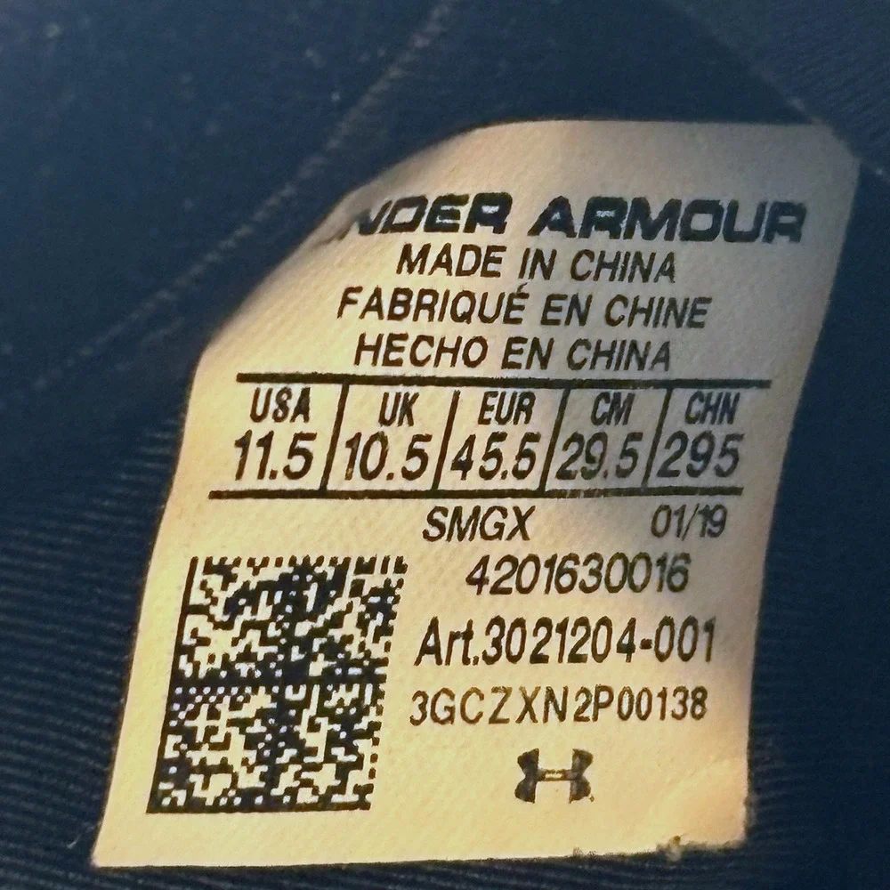 Under Armour UA Spieth One Golf Shoes Mens Sz 11.5 Black‎ 3021204